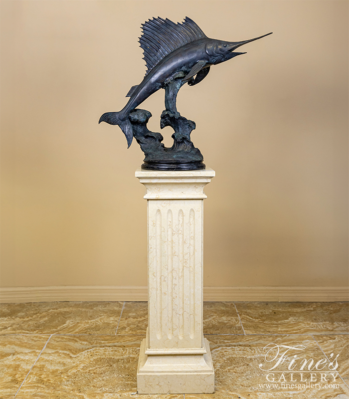 Bronze Statues  - Bronze Sailfish Statue - BS-823